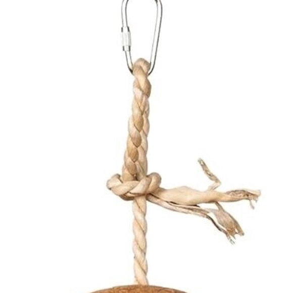 Prevue Pet Naturals Preen & Pacify Coco & Bamboo Activity Bird Toy Hanging 13X5" - Picture 3 of 3